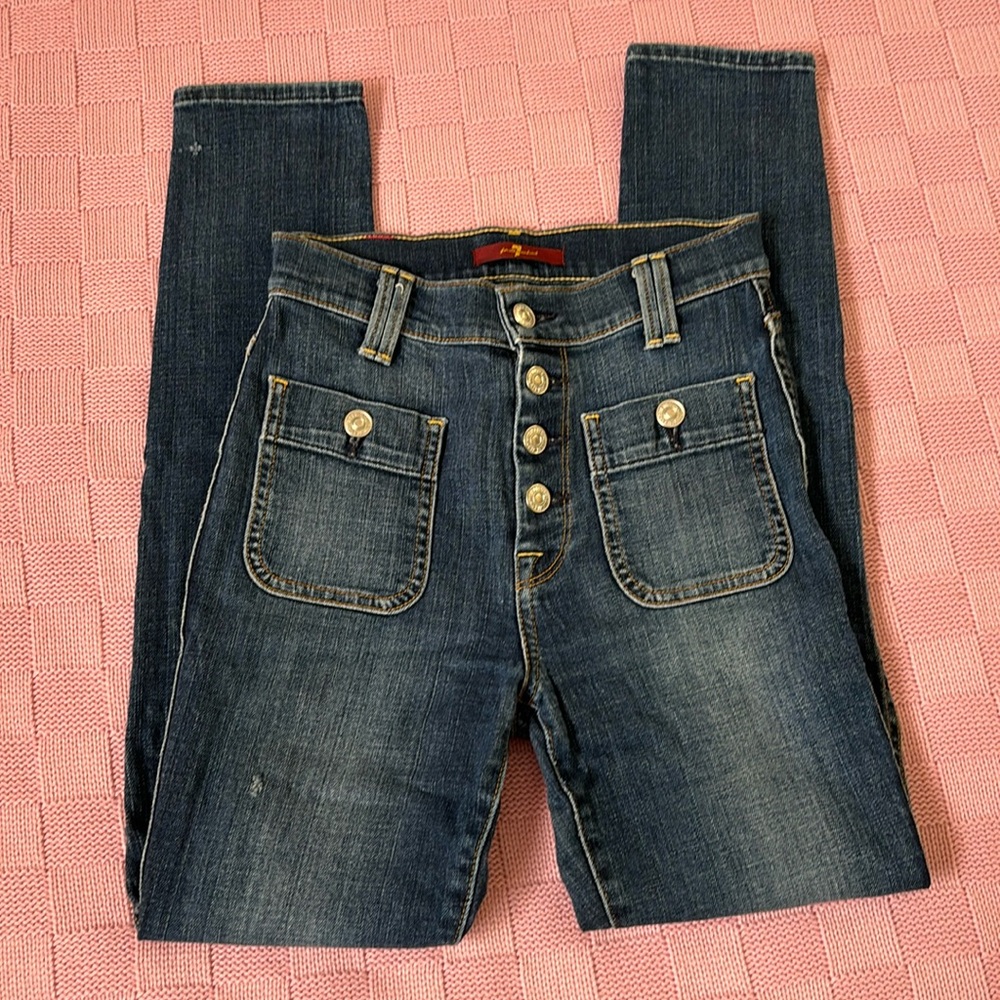7 for all mankind button up jeans